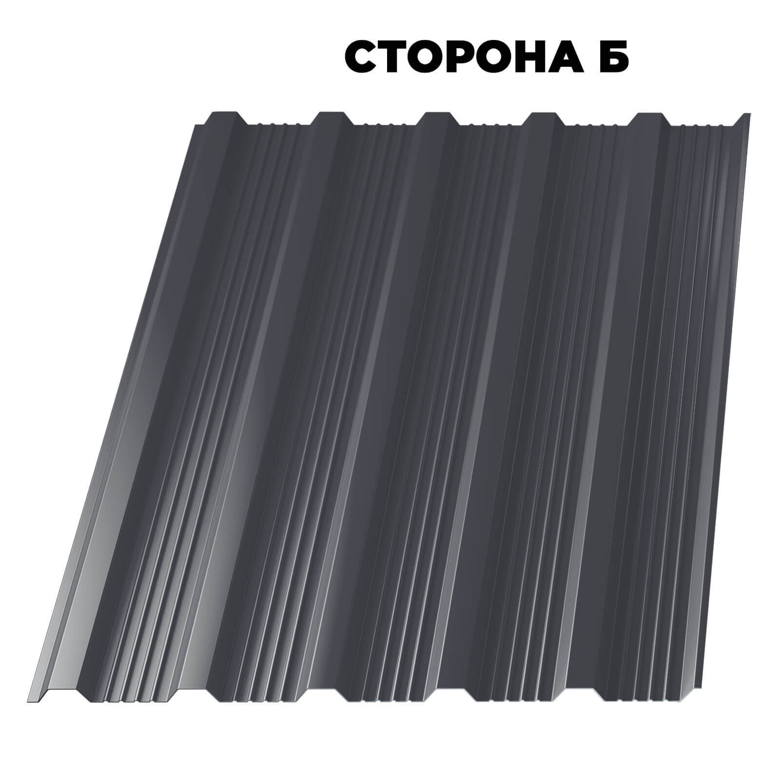 Профнастил НС-21 RAL7024/7024 Серый Графит 0,45мм двусторонний
